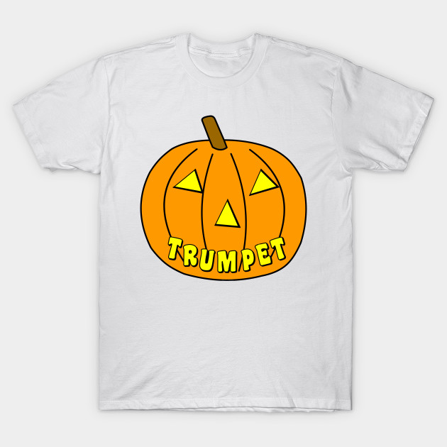 Trumpet Halloween Pumpkin T-Shirt-TOZ